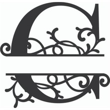 Hellove Dekoratif Ahşap Harf Monogram Harf 1 Adet Dekoratif Duvar Süsü