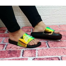 Gezer Hello Summer Fosforlu Yeşil-Sarı Bayan Günlük Terlik