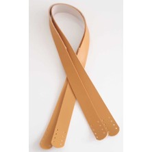 Angel Çanta Aksesuar 70X2.5 Cm,  Hardal Suni Deri Çanta Sapı