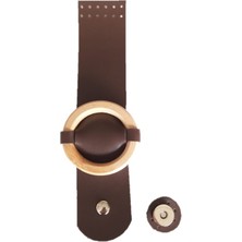 Angel Çanta Aksesuar Tek Kat Suni Deri Ahşap Tokalı Kapak