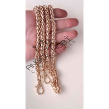 Angel Çanta Aksesuar Light Gold Kalın Örgü Model Çanta Zinciri (100 cm)