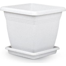 Omnipazar SO-VK03 Villa Kare Tabaklı Saksı 17 Lt No 3