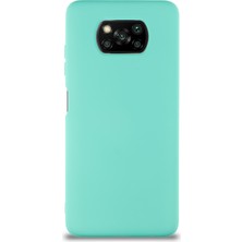 Kzy Xiaomi Poco X3 Pro Kapak Içi Kadife Soft Logosuz Lansman Silikon Kılıf - Su Yeşili