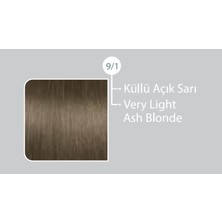 LİLAFİX SAÇ BOYASI 9/1 KÜLLÜ AÇIK SARI & BROCHES 30 VOLUME %9 OKSİDAN 2'Lİ SET