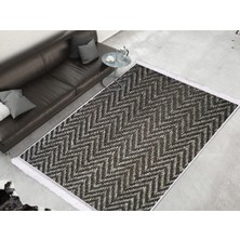 Dekoreko Inci Dijital Saçaklı Yıkanabilir Kaymaz Taban Halı 2077 Desen 1