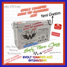 Orbus 6 Volt 12 Amper Oyuncak Jeep Çocuk Arabası Aracı Arabası Oto Aküsü Pili Bataryası 6V12AH/20HR