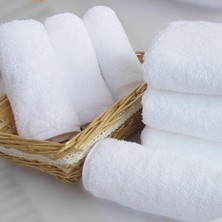 Gön Ev Tekstili Beyaz El Yüz Havlusu 6 Adet  Pamuk 50X90 cm 200 Gr/adet Yumuşak, Otel ve Aparta Uygun