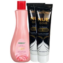Nue Gold Siyah Nokta Maskesi X2 Gül Suyu ve 70'li Disk Pamuk