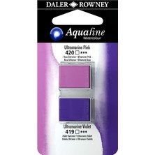 Daler Rowney Sulu Boya Tablet 2'li Ultramarine Pembe Ultramarine Violet