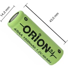 Orion 1.2V Ni-Mh 4/5AA 1500MAH Şarj Edilebilir Pil