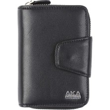 Siyah Deri Kadın Cüzdanı 402