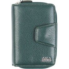 Yeşil Deri Kadın Cüzdanı 402