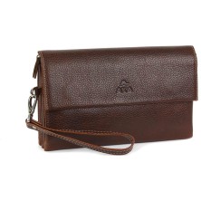 Parlak Kahve - Deri El Çantası 309