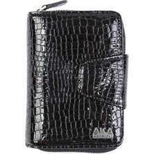 Rugan Siyah Deri Kadın Cüzdanı 402