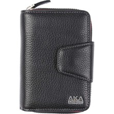 Siyah Içi Kırmızı Deri Kadın Cüzdanı 402