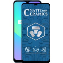Case World Real Me C25 Tam Kaplayan Mat Seramik Nano Esnek Ekran Koruyucu Cam Şeffaf