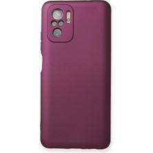 Nevarium Xiaomi Redmi Note 10 Kılıf Yumuşak Dokulu Silikon - Mürdüm