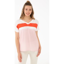 U.S. Polo Assn. Kadın Off White T-Shirt