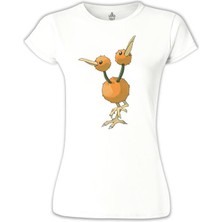 Lord T-Shirt Pokemon - Doduo Beyaz Kadın Tshirt