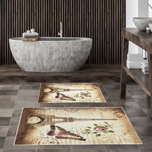 Alanur Home Alanur Trend Kaymaz Taban Dijital Banyo Takımı KT419 Vizon