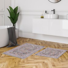 Alanur Home Alanur Trend Kaymaz Taban Dijital Banyo Takımı KT431 Mor