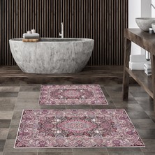 Alanur Home Alanur Trend Kaymaz Taban Dijital Banyo Takımı KT436 Mor