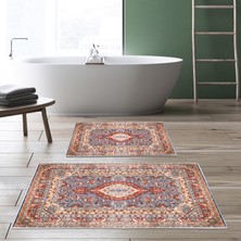 Alanur Home Alanur Trend Kaymaz Taban Dijital Banyo Takımı KT442 Kahve