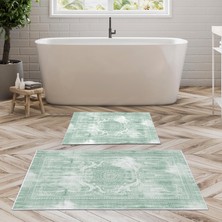 Alanur Home Alanur Trend Kaymaz Taban Dijital Banyo Takımı KT448 Yeşil