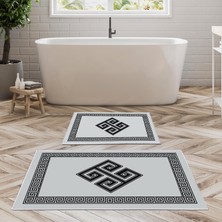 Alanur Home Alanur Trend Kaymaz Taban Dijital Banyo Takımı KT491 Gri