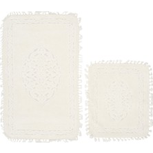 Alanur Home Alanur Osmanlı Cotton Saçaklı 2 Li Paspas Krem