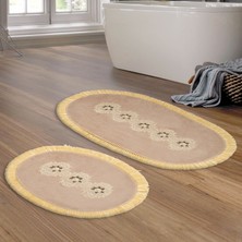 Alanur Home Eyfel Saçaklı Banyo Takımı 2 Pcs Capicino