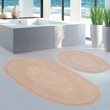 Alanur Home Alanur Damaks Oval Cotton 2 Li Paspas Vizon