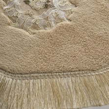 Alanur Home Queen Sarmaşık Şekilli Nakışlı 3 Lü Set Cappuccino