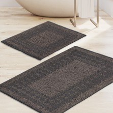 Alanur Home Alanur Venedik Şönil Dokuma Eskitme 2 Li Klozet Takımı Gri