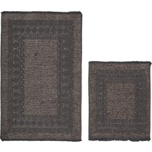 Alanur Home Alanur Venedik Şönil Dokuma Eskitme 2 Li Klozet Takımı Gri