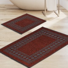 Alanur Home Alanur Venedik Şönil Dokuma Eskitme 2 Li Klozet Takımı Kiremit