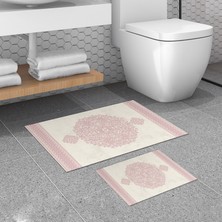 Alanur Home Alanur Trend Kaymaz Taban Dijital Banyo Takımı Krem Pudra
