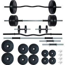 Fitset 58 kg Z Barlı Halter Seti ve Dambıl Seti Ağırlık Fitness Seti