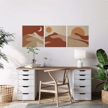 Kt Grup Desert Bohem 3'lü Manzara Duvar Sticker