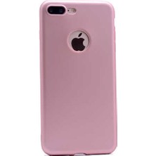 noktaks - Apple iPhone 7 Plus - Kılıf Mat Soft Premier Silikon Kapak - Rose Gold