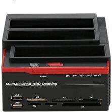 Boblov Harici USB 3.0 2.5" 3.5" Ide+2x Sata Yuvası HDD Docking Station