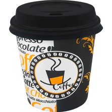 Aygün Cup 5 Oz Siyah Kapaklı Karton Bardak 160 ml - 100'lü