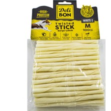 Delibon Gerçek Deriden Sütlü Kalın Burgu Çubuk 100 Adet