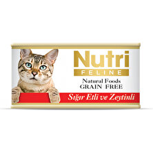 Nutri Feline Tahılsız 85GR Sığır Etli&zeytinli Adult Nutri Feline Yaş Kedi Maması