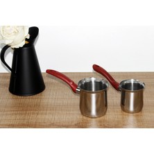 Eminox 2 Li Çelik Cezve Seti 8-9 cm