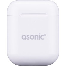 Asonic AS-TWS130 Beyaz Mobil Telefon Uyumlu Bluetooth Tws   Mikrofonlu Kulaklık