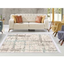 Dekoreko Ipek Dijital Saçaklı Yıkanabilir Kaymaz Taban Halı 9071 Desen 1