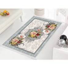 Dekoreko Ipek Dijital Saçaklı Yıkanabilir Kaymaz Taban Halı 9169 Desen 1