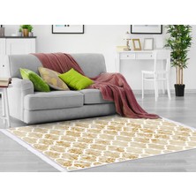 Dekoreko Ipek Dijital Saçaklı Yıkanabilir Kaymaz Taban Halı 2026 Desen 1