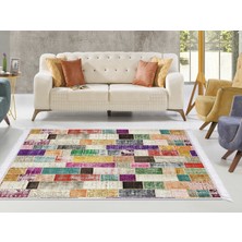 Dekoreko Inci Dijital Saçaklı Yıkanabilir Kaymaz Taban Halı 1879 Desen 1